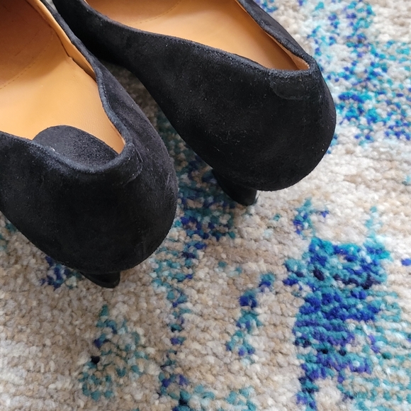 Earthies Prantini black suede bow heels size 8½ - Picture 4 of 8